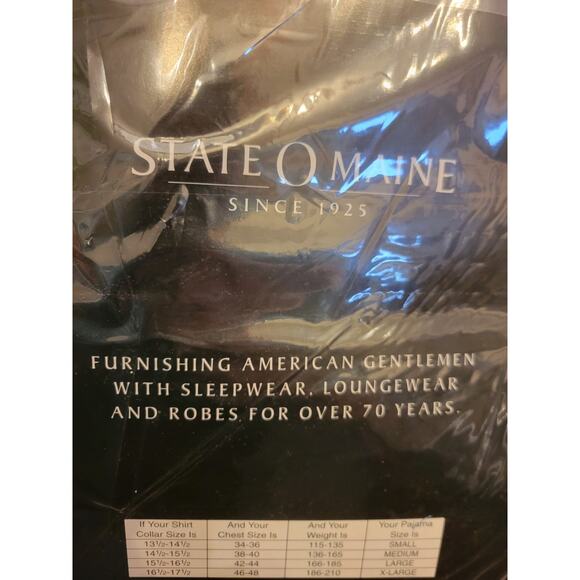 NWT State O Maine Red Plaid Flannel Sleepwear Pajama Set Men's Size Medium - Picture 8 of 9